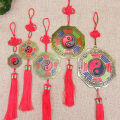 Chinese Feng Shui Mirror Yin Yang Bagua Mirror with Chinese Knot Hanging Decor. 