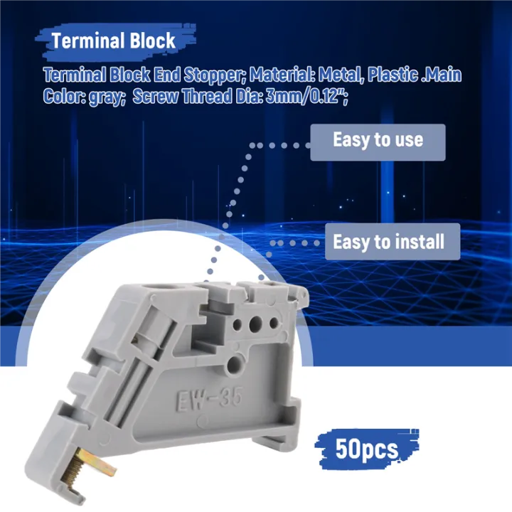 50Pcs%2035mm%20DIN%20Rail%20Terminal%20Block%20End%20Stopper%20Mounting%20Clips%20-%20Image%207