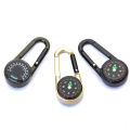 Spot Wholesale Compass Thermometer Outdoor Supplies Multifunctional Outdoor Portable Compass Carabiner Quick Hook Buckle. 