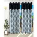 Polyester Curtain/Parda (Pack Of 2)  (Floral, Grey). 