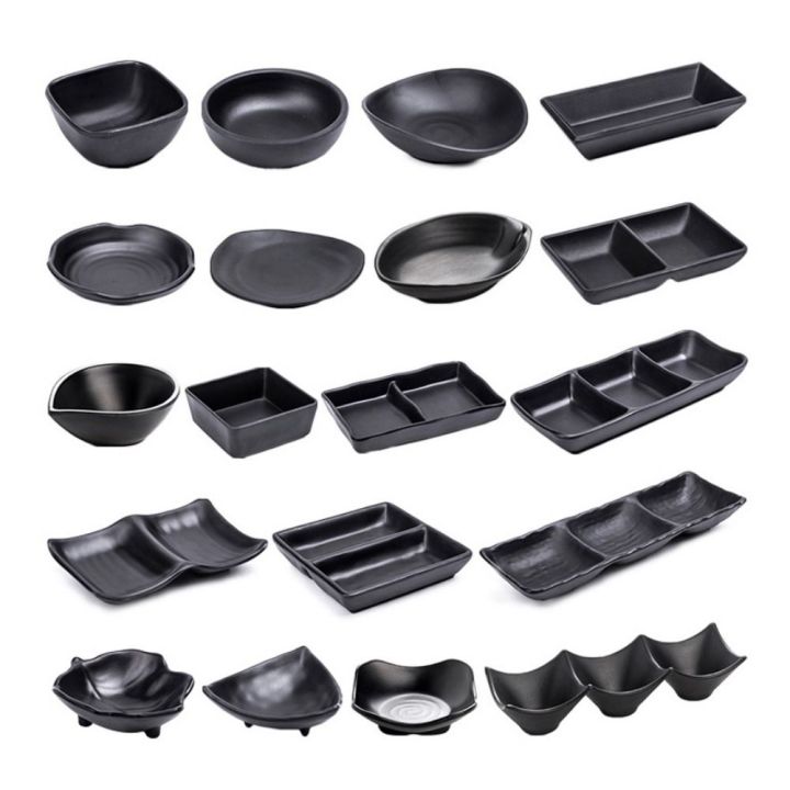 Multi-grid Melamine Sauce Dishes Dried Fruit Dessert Dish Black Vinegar Dishes Hot Pot Dipping Dish Japanese Style Soy Sauce Dish Seasoning Plate Home