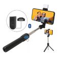 R15 Bluetooth Extendable Selfie Stick With Led Light Wireless Remote And Tripod Stand. 
