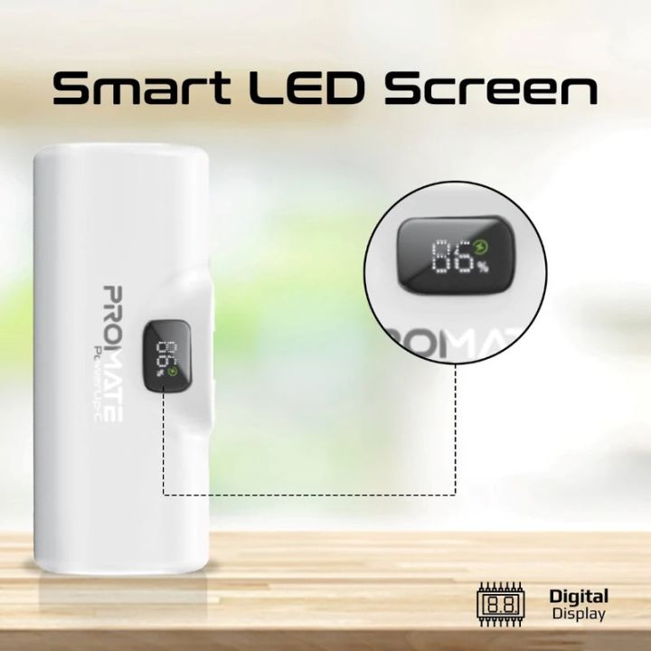 Promate%20POWERUP-C,%20Power%20Bank%20with%20Built-In%20USB-C%20Connector,%20Premium%205000mAh%20Mini%20Capsule%20Fast%20Charging,%2020W%20USB-C%20Power%20Delivery,%20LED%20Display%20and%20Foldable%20Kickstand%20-%20Image%204