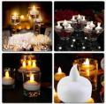 Floating No Electricity Needed Artificial LED Light Diya with Water Sensor Best for Diwali Home Decoration (White Colour) Set of12. 