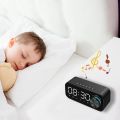 Multifunctional Device High Volume Bluetooth Speaker Small Size Clock Function Mini Alarm Clock Portable Design Wireless Connectivity LED Alarm Clock Alarm Clock. 