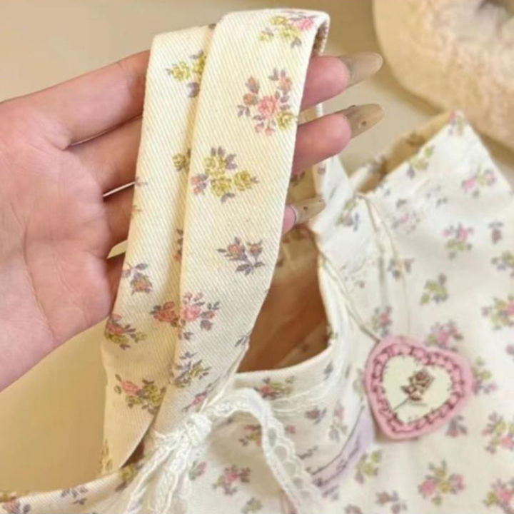 Large%20Capacity%20Fragmented%20Flowers%20Pattern%20Tote%20Bag%20Fashion%20Sweet%20With%20Lace%20Bow%20Storage%20Handbags%20Canvas%20Handbag%20Creek%20-%20Image%204