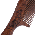 ARELENE 2X Unisex Sandalwood Comb Women Men Home Travel Wood Anti-Static Fine-Tooth Comb Wooden Handles Hair Comb. 