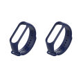 Silicone Replacement Strap For Mi Band 5 And Mi Band 6 (Pack of 2). 