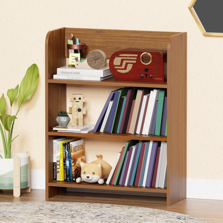 Soala Book Racks Open 3 Layer Engineered Wood Multipurpose Rack Bookshelf for Living ...