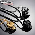 Sutuiying [ New ] Personality Retro Punk Rock Gothic Trendy Men Exaggerated Skull Titanium Steel Pendant WD-082. 
