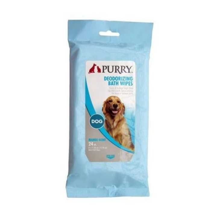 Bath Wipes - Wipes for Dog and Cats - Deodorizing Bath Wipes - PURRY