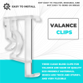 2 Inch Clear Blind Clips for Valance, Hidden Valance Clips for Wood or Faux Wood Horizontal Blinds Valance (12 Pieces). 