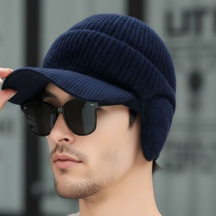 Fashion%20Ear%20Protection%20Men%20Knitted%20Cap%20Knit%20Wool%20Casual%20Beanies%20Hat%20Short%20Brim%20Keep%20Warm%20Ski%20Earflap%20Hat%20Cycling%20-%20Image%207
