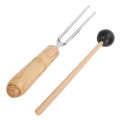256HZ Tuning Fork with Wooden Hammer for Physical Experiment Teaching Nerve Test. 