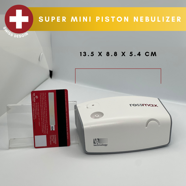 Rossmax NB60 Super Mini Swiss Designed 2 Year Warranty Piston Jet Nebulizer Nebuliser Machine For Adult Child