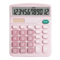 【StyleSphere123】2021New Color Calculator 12-digit Display Office Student Solar Dual Power LCD Display Desktop Basic Calculator. 