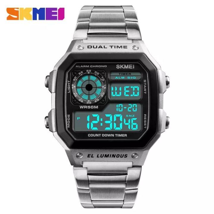 SKMEI%201335%20Double%20Time%20Digital%20Chronograph%20Stainless%20Steel%20Water%20Resistant%20Watch%20For%20Men%20-%20Image%204