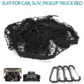JINMY 2X Pocket Trunk Storage Bag Storage Heavy Cargo Net Suitable for Car SUV Pickup Bed Black Mesh Belt 8 Hooks and Loops. 