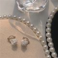 【Mega Sale】Super Fairy Spring New Flower 2022 New Fashion Earrings Women's Camellia Sweet Earrings Earrings. 