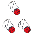 ARELENE 3X Ladybug Cute Children's Shoulder Bag Personality Wild Purse Mini Accessories Bag. 