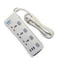 High Power 2500W Mutiplug With 3 Power Socket, 3 USB Socket. 