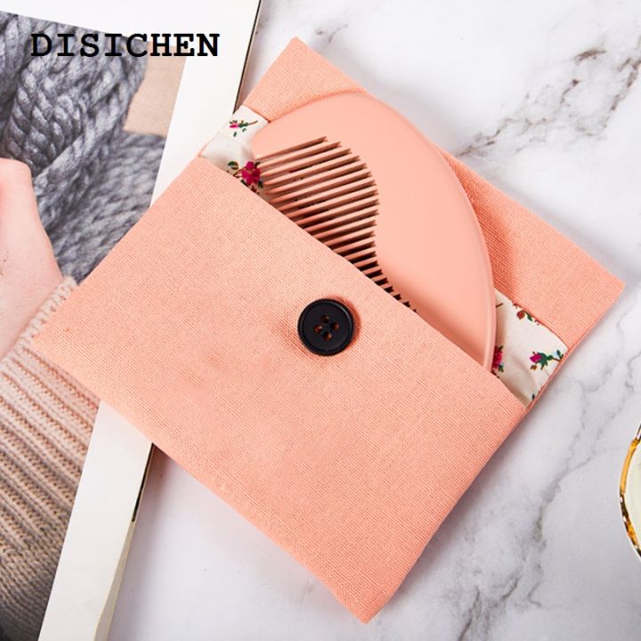 DISICHEN High Quality 1Pcs Natural Peach Wood Comb With Bag Close Teeth Anti-static Head Massage Beard Hair Care Wooden Tools Beauty Accessories