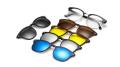 Clubmaster 5 In 1 Multi Use Polarized Magnetic Sunglass. 