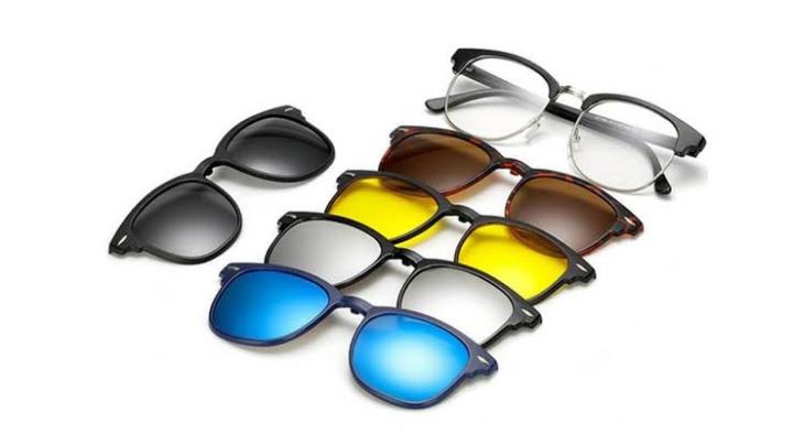 Clubmaster 5 In 1 Multi Use Polarized Magnetic Sunglass