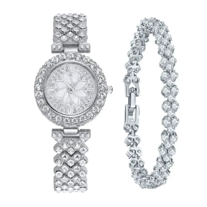 Fashion%20With%20Bracelet%20Gypsophila%20Watch%20Rose%20Gold%20Alloy%20Ladies%20Watch%20Bling%20Bling%20Flower%20Diamond%20Watch%20-%20Image%205