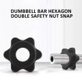 2 Pairs Dumbbell Hex Nut,Dumbbell Rod Nut, Collars for Barbells Bars Training Sports. 