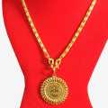 Gold Plated Panchadhatu Chain With Gold Coin Locket For Women. 