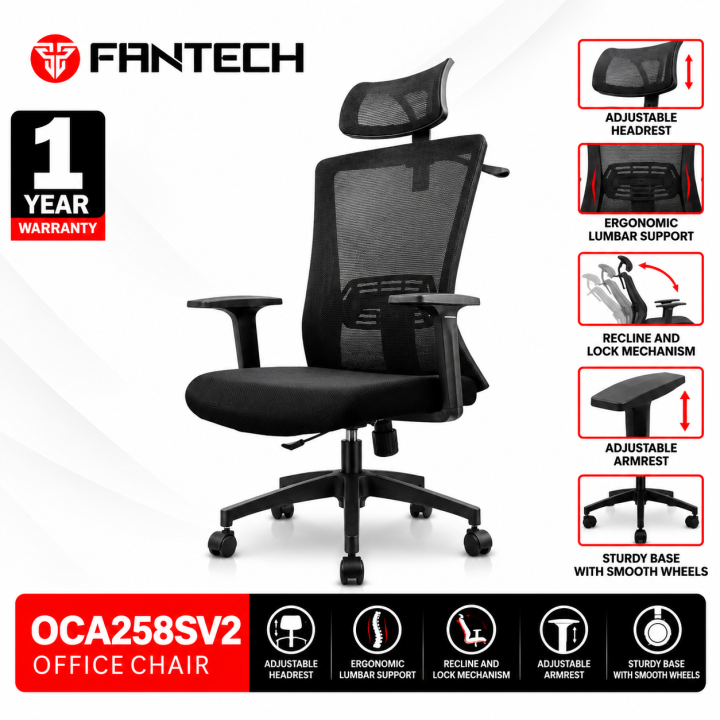 Fantech%20OCA258SV2%20Office%20Chair%20%20Mesh%20Modern%20Revolving%20Wheels%20With%20Adjustable%20Armrest%20Headrest%20Comfortable%20Executive%20Chair%20-%20Image%209