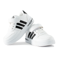 Kids Triple Stripe Velcro Strap Sneakers. 
