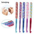 Sutuiying 5pcs Aluminum Alloy Knitting Needles Crochet Hooks Weave Crochet High Quality Needles Set Sweater Knitting Yarn Knit hook Tool 6.5/7/8/9/10mm. 