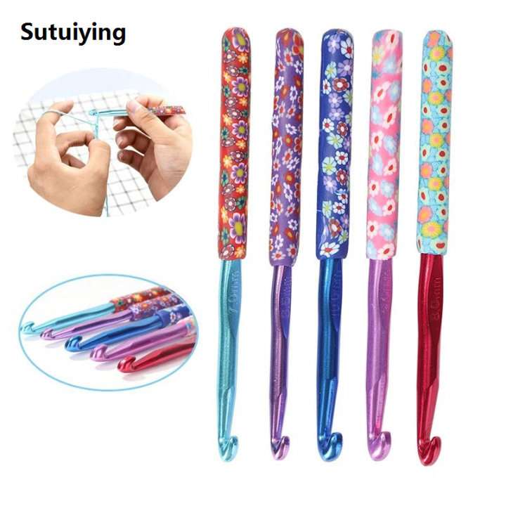 Sutuiying%205pcs%20Aluminum%20Alloy%20Knitting%20Needles%20Crochet%20Hooks%20Weave%20Crochet%20High%20Quality%20Needles%20Set%20Sweater%20Knitting%20Yarn%20Knit%20hook%20Tool%206.5/7/8/9/10mm%20-%20Image%202