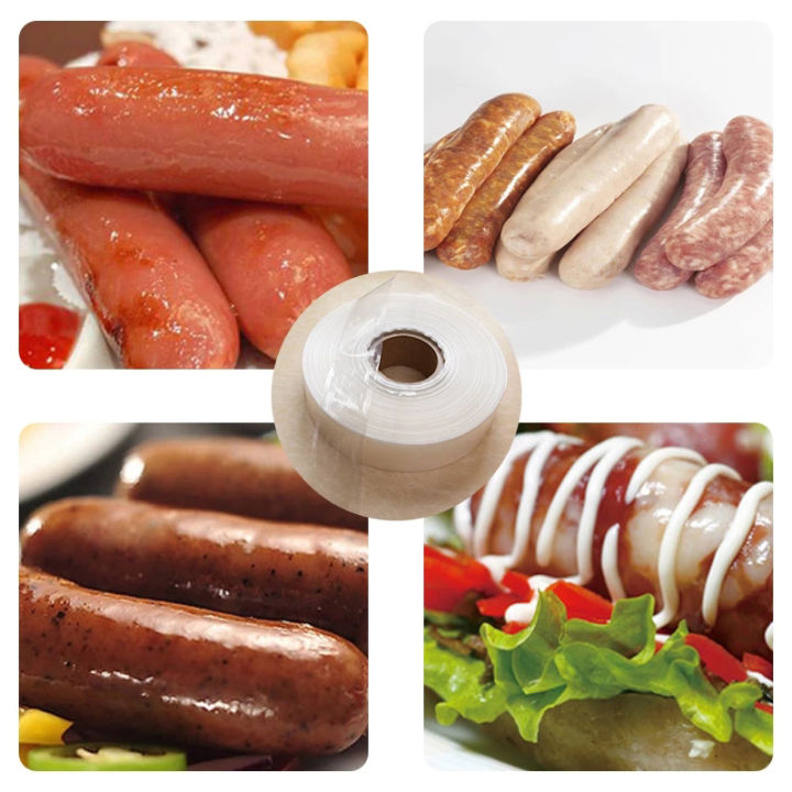 6 Meters Food Grade Casings for Sausage Salami Wide 50mm Shell for ...