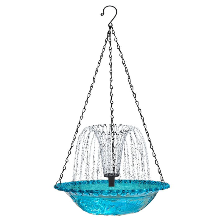 JAERBEE%20Hanging%20Bird%20Bath%20with%20Solar%20Fountain%20Solar%20Bird%20Bath%20Fountains%20Hanging%20Bird%20Baths%20for%20Outdoors%20Gray%20-%20Image%203