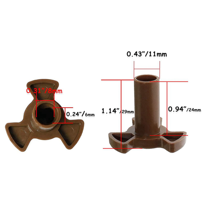 PDTYMWNG%208X%20Microwave%20Turntable%20Coupler,Microwave%20Oven%20Roller%20Guide%20Support,%20Microwave%20Oven%20Rotary%20Core%20Coupling%20-%20Image%203
