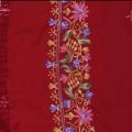 Red Acrylic  Half Embroidered Pashmina Shawl For Women. 