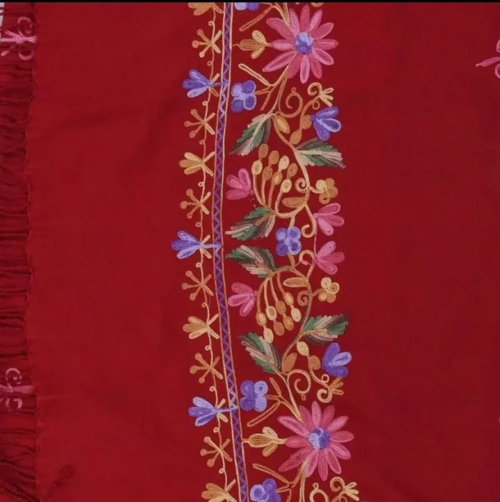 Red%20Acrylic%20%20Half%20Embroidered%20Pashmina%20Shawl%20For%20Women%20-%20Image%203