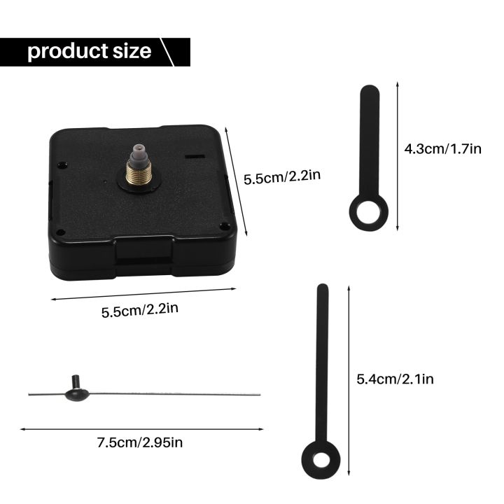 Clock%20Movement%20with%20Short%20Hands,%204/%2025%20Inch%20Maximum%20Dial%20Thickness,%203/%205%20Inch%20Total%20Shaft%20Length%20-%20Image%202