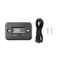 NEW 【Innovative design】Waterproof Motorcycle Timer Panel Hour Meter Machine Hours Atv Lcd Digital Hour Counter Lawn Mower Motorcycle Generator Bike Ve8. 
