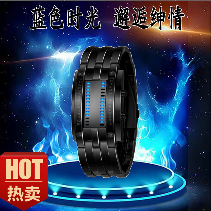 [hit product] Men's Watch Iron Man Watch Student Electronic Watch Dual ...