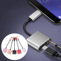 2 in 1 Type C Headphone Audio Splitter Adapter USB C To 3.5mm Charging Converter For Xiaomi 8 9 Huawei Samsung MAOQIAN. 