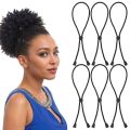 New Adjustable Hair Rope Black Puff Ponytail Hair Ties African Puffs Afro Hair Band for Black Women Pineapple Hairstyles. 