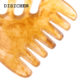 DISICHEN Affordable 1 Pc Natural resin Horn Pocket Comb Wide Toothed SPA Guasha Scalp Massage Brush Hair Care Tool High Quality. 