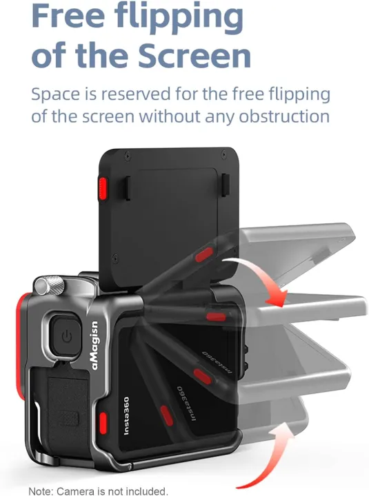 AMagisn%20Insta%20360%20Ace/Ace%20Pro%20Cage%20Camera%20Cage%20Aluminum%20Alloy%20with%20Dual%20Cold%20Shoe%20Mounts%20&%20Sports%20Camera%20Adapter%20Metal%20Protective%20Frame%20-%20Image%205
