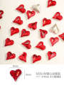 2023 Trendy Nail Art Crystal Iridescent Slanted Moonlight Peach Pointed Bottom Heart. 