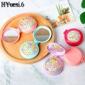 DISICHEN Original Mini Foldable Round Massage Hair Comb Travel Multifunctional Compact Hair Brush With Mirror For Women Girls Styling Tools. 