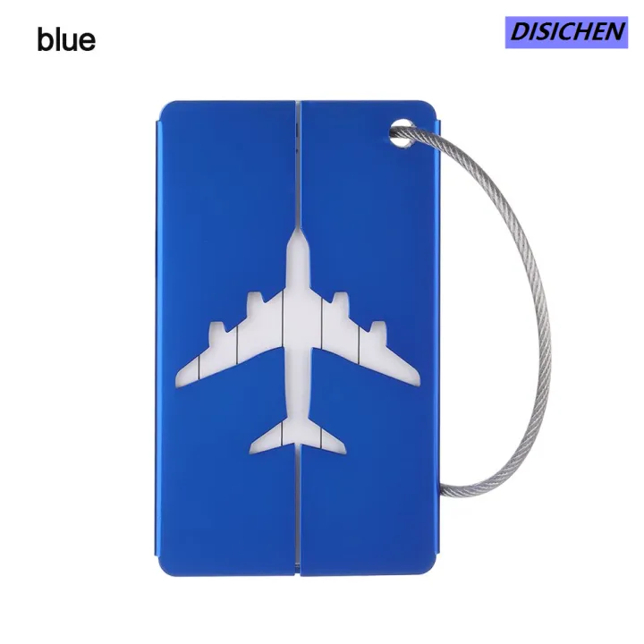 DISICHEN%20%E3%80%90Must-Have%20Gadgets%E3%80%91%20Reusable%20Metal%20Travel%20Luggage%20Tags%20Aluminium%20Suitcase%20Labels%20with%20Ropes%20Bag%20Tag%20Stainless%20Steel%20Loop%20Name%20ID%20Card%20for%20Suitcase%20-%20Image%204